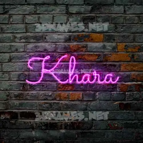 khara in Pink Neon style - 3D name wallpaper khara in Pink Neon style - 3D name wallpaper