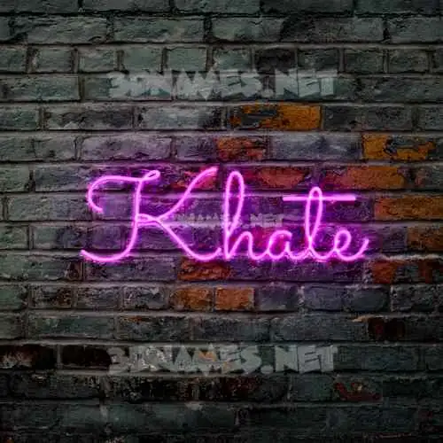 khate in Pink Neon style - 3D name wallpaper khate in Pink Neon style - 3D name wallpaper
