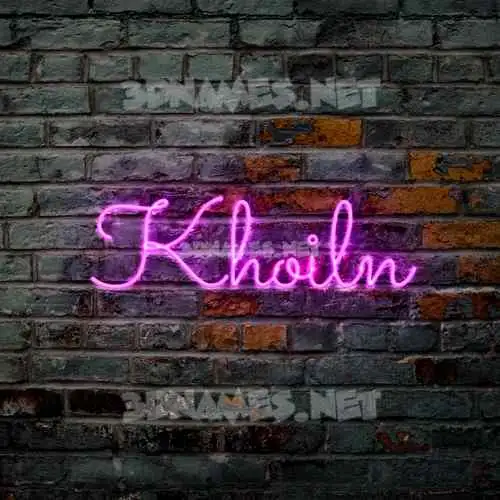 khoiln in Pink Neon style - 3D name wallpaper khoiln in Pink Neon style - 3D name wallpaper