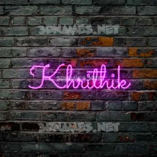khrithik in Pink Neon style - 3D name wallpaper khrithik in Pink Neon style - 3D name wallpaper