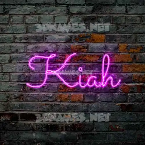 kiah in Pink Neon style - 3D name wallpaper kiah in Pink Neon style - 3D name wallpaper