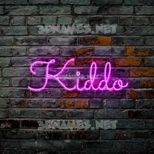 kiddo in Pink Neon style - 3D name wallpaper kiddo in Pink Neon style - 3D name wallpaper