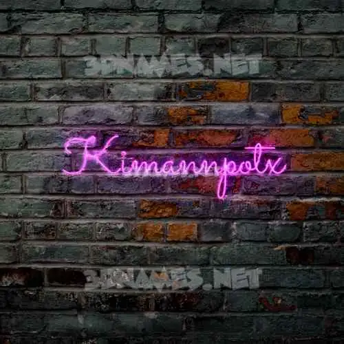 kimannpotx in Pink Neon style - 3D name wallpaper kimannpotx in Pink Neon style - 3D name wallpaper