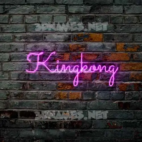 kingkong in Pink Neon style - 3D name wallpaper kingkong in Pink Neon style - 3D name wallpaper