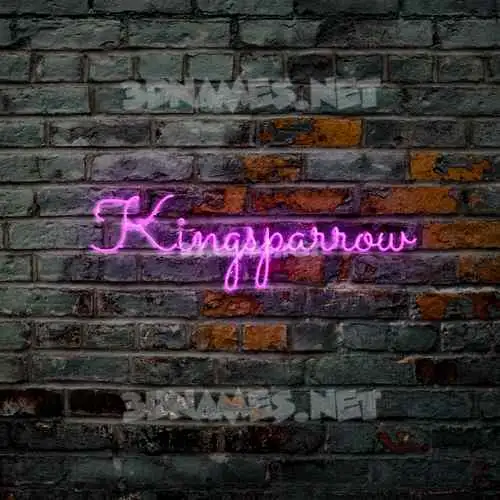 kingsparrow in Pink Neon style - 3D name wallpaper kingsparrow in Pink Neon style - 3D name wallpaper