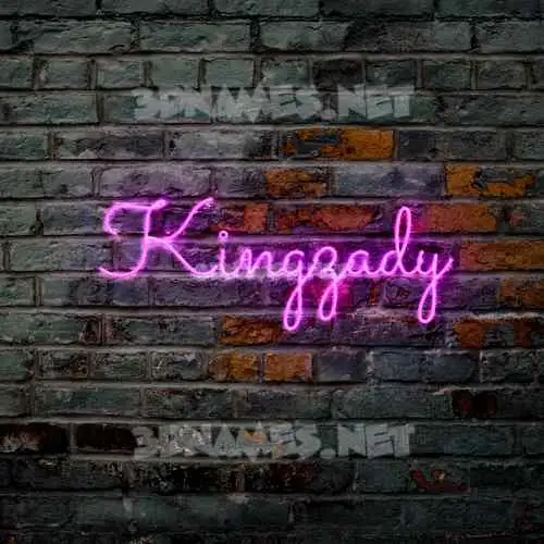 kingzady in Pink Neon style - 3D name wallpaper