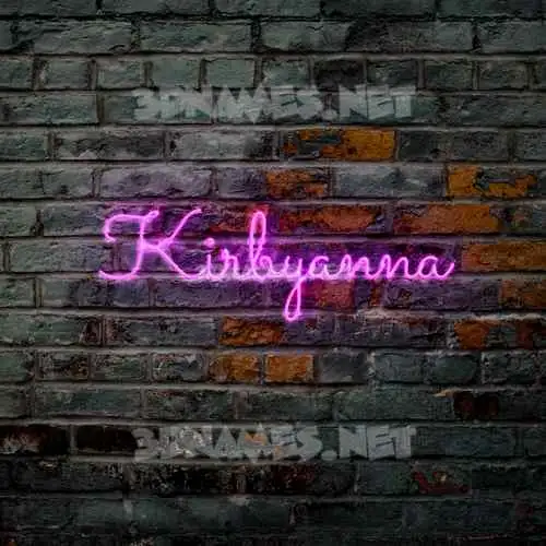kirbyanna in Pink Neon style - 3D name wallpaper