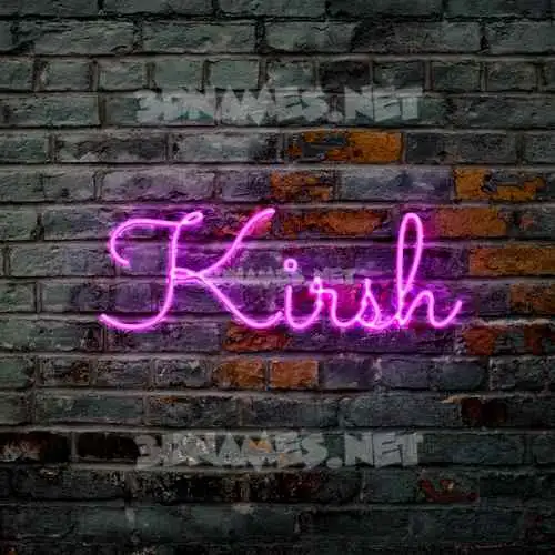 kirsh in Pink Neon style - 3D name wallpaper kirsh in Pink Neon style - 3D name wallpaper
