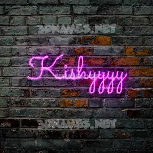 kishyyyy in Pink Neon style - 3D name wallpaper kishyyyy in Pink Neon style - 3D name wallpaper