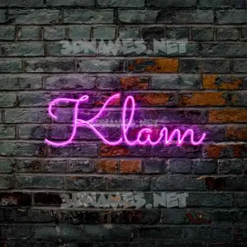 klam in Pink Neon style - 3D name wallpaper klam in Pink Neon style - 3D name wallpaper