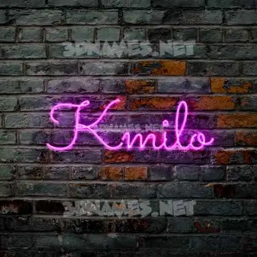 kmilo in Pink Neon style - 3D name wallpaper kmilo in Pink Neon style - 3D name wallpaper