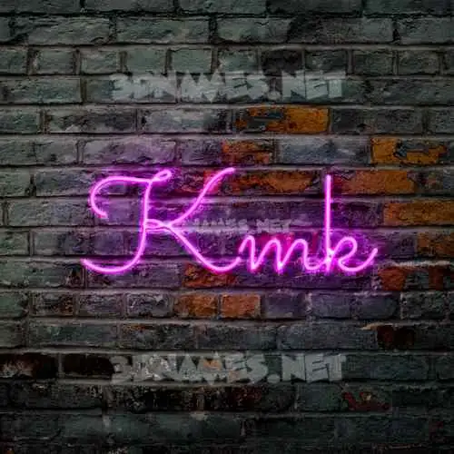 kmk in Pink Neon style - 3D name wallpaper kmk in Pink Neon style - 3D name wallpaper