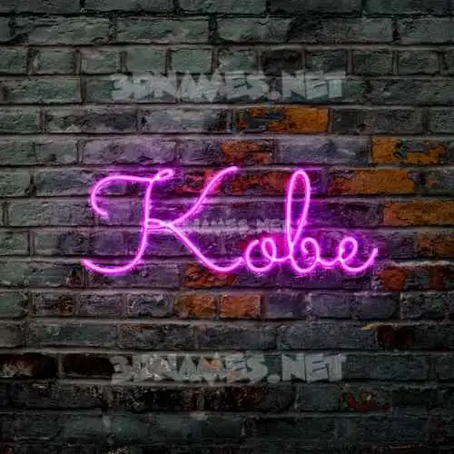 kobe in Pink Neon style - 3D name wallpaper kobe in Pink Neon style - 3D name wallpaper