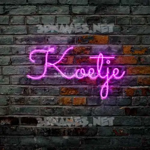 koetje in Pink Neon style - 3D name wallpaper koetje in Pink Neon style - 3D name wallpaper