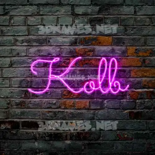 kolb in Pink Neon style - 3D name wallpaper kolb in Pink Neon style - 3D name wallpaper