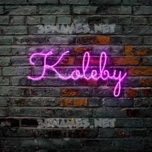 koleby in Pink Neon style - 3D name wallpaper koleby in Pink Neon style - 3D name wallpaper