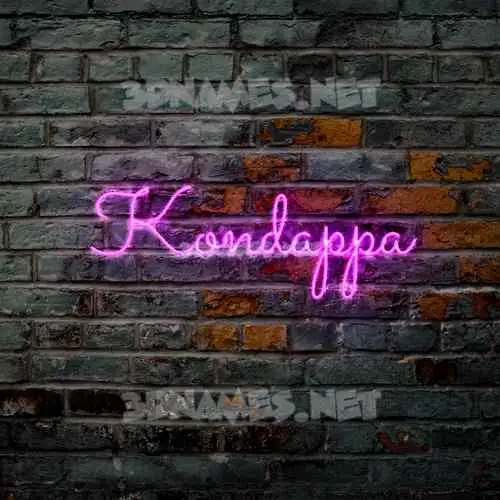 kondappa in Pink Neon style - 3D name wallpaper kondappa in Pink Neon style - 3D name wallpaper
