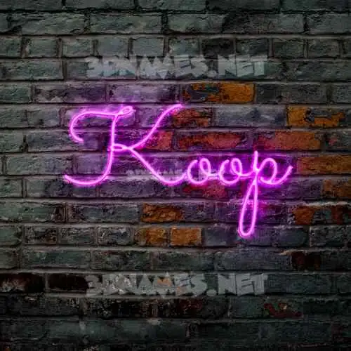 koop in Pink Neon style - 3D name wallpaper koop in Pink Neon style - 3D name wallpaper