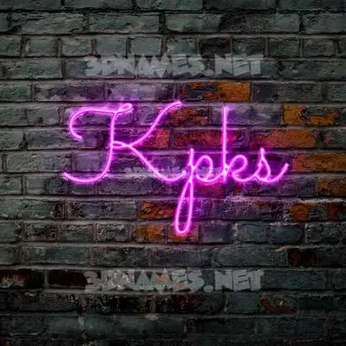 kpks in Pink Neon style - 3D name wallpaper