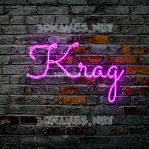 krag in Pink Neon style - 3D name wallpaper krag in Pink Neon style - 3D name wallpaper