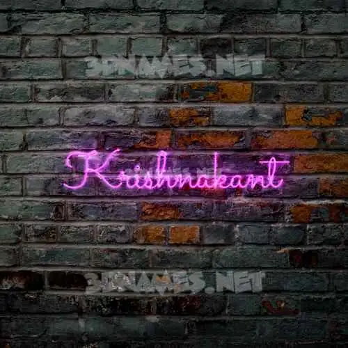 krishnakant in Pink Neon style - 3D name wallpaper