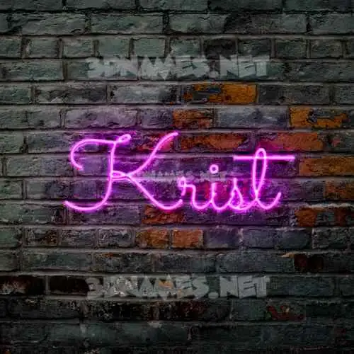 krist in Pink Neon style - 3D name wallpaper