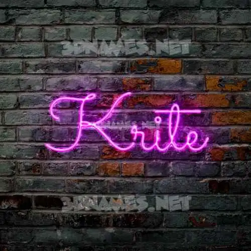 krite in Pink Neon style - 3D name wallpaper krite in Pink Neon style - 3D name wallpaper