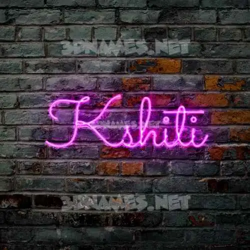 kshiti in Pink Neon style - 3D name wallpaper