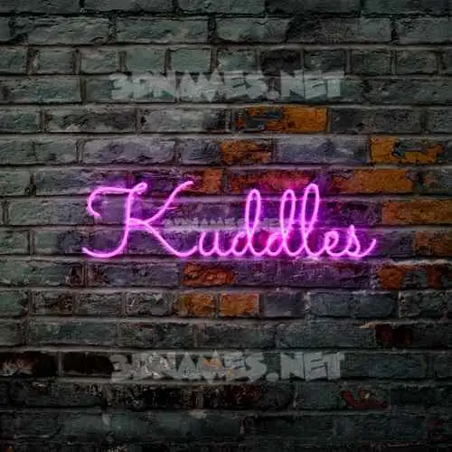 kuddles in Pink Neon style - 3D name wallpaper kuddles in Pink Neon style - 3D name wallpaper