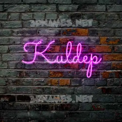 kuldep in Pink Neon style - 3D name wallpaper
