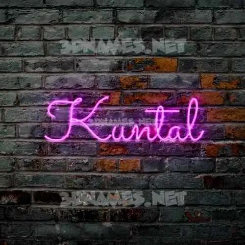 kuntal in Pink Neon style - 3D name wallpaper