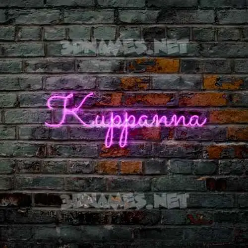 kuppanna in Pink Neon style - 3D name wallpaper