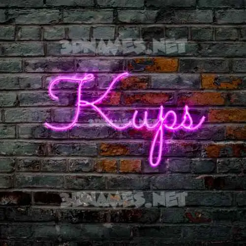 kups in Pink Neon style - 3D name wallpaper kups in Pink Neon style - 3D name wallpaper
