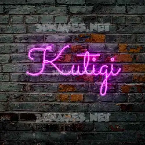 kutigi in Pink Neon style - 3D name wallpaper kutigi in Pink Neon style - 3D name wallpaper