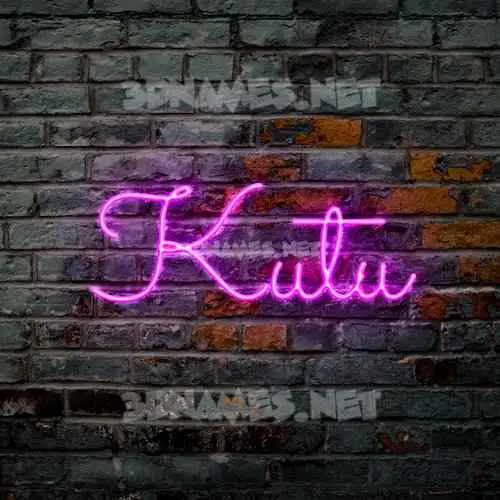 kutu in Pink Neon style - 3D name wallpaper kutu in Pink Neon style - 3D name wallpaper