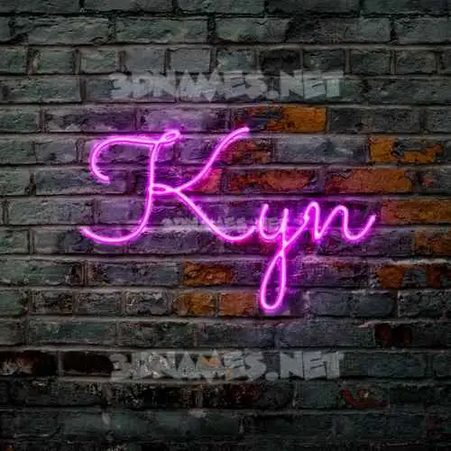 kyn in Pink Neon style - 3D name wallpaper kyn in Pink Neon style - 3D name wallpaper