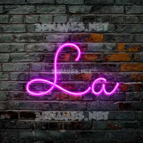 la in Pink Neon style - 3D name wallpaper la in Pink Neon style - 3D name wallpaper