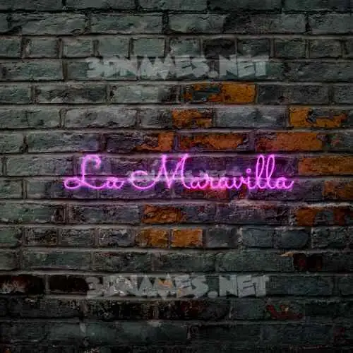 la maravilla in Pink Neon style - 3D name wallpaper la maravilla in Pink Neon style - 3D name wallpaper