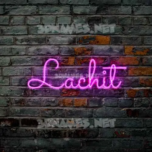 lachit in Pink Neon style - 3D name wallpaper