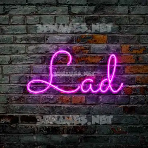 lad in Pink Neon style - 3D name wallpaper lad in Pink Neon style - 3D name wallpaper