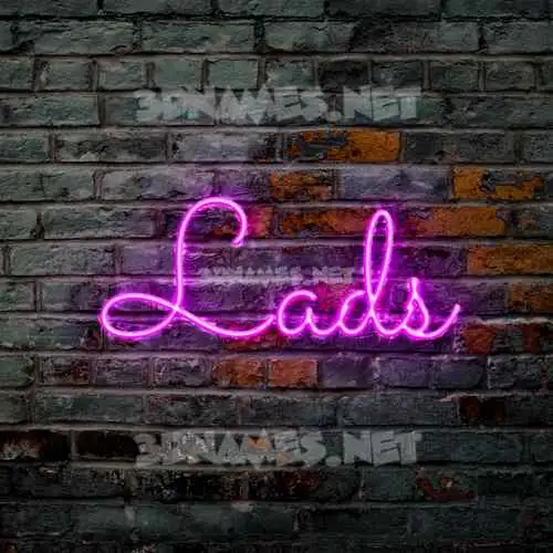 lads in Pink Neon style - 3D name wallpaper