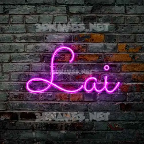 lai in Pink Neon style - 3D name wallpaper lai in Pink Neon style - 3D name wallpaper