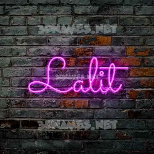 lalit in Pink Neon style - 3D name wallpaper