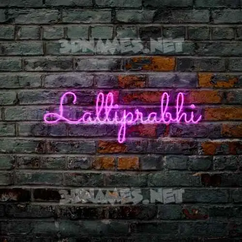 lalliprabhi in Pink Neon style - 3D name wallpaper