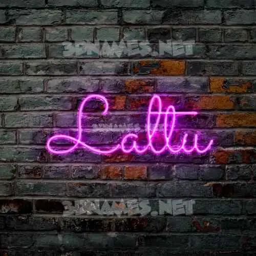 laltu in Pink Neon style - 3D name wallpaper