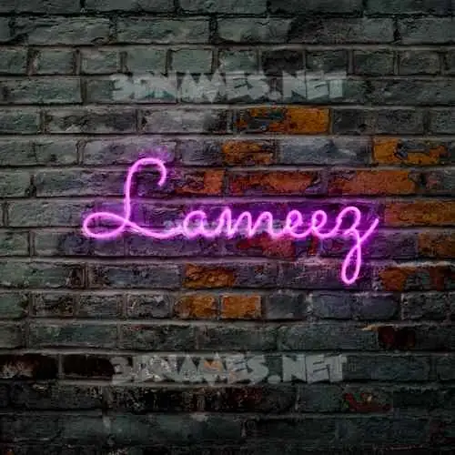 lameez in Pink Neon style - 3D name wallpaper lameez in Pink Neon style - 3D name wallpaper