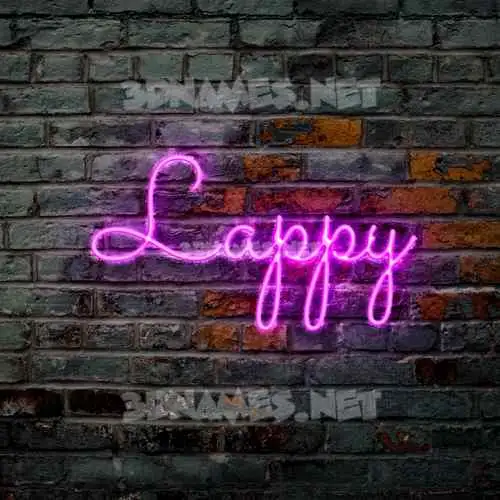 lappy in Pink Neon style - 3D name wallpaper lappy in Pink Neon style - 3D name wallpaper