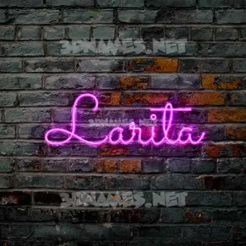 larita in Pink Neon style - 3D name wallpaper larita in Pink Neon style - 3D name wallpaper