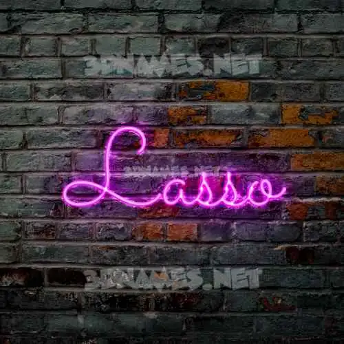 lasso in Pink Neon style - 3D name wallpaper lasso in Pink Neon style - 3D name wallpaper