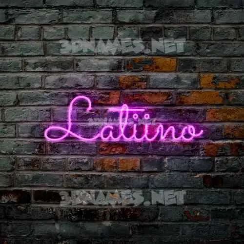latiino in Pink Neon style - 3D name wallpaper